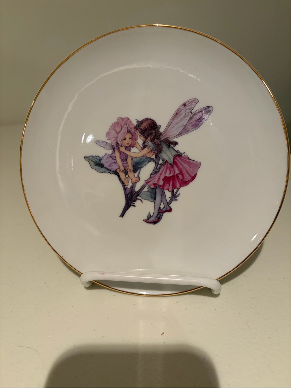 Porcelain fairy decor plate